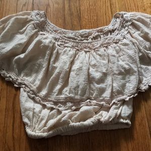 Ruffle sleeve crop top